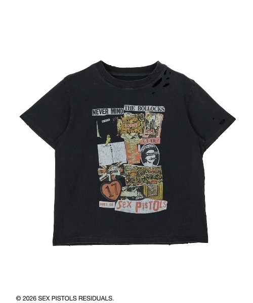 Ameri（アメリ） tシャツ 半袖 Sex Pistols DAMAGE OVERSIZE TEE