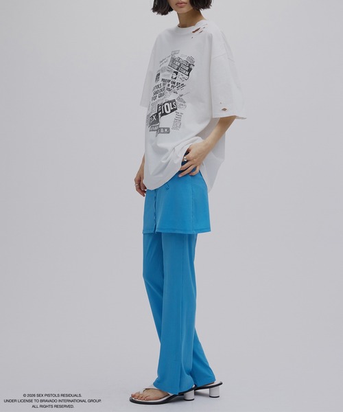 Ameri（アメリ） tシャツ 半袖 Sex Pistols DAMAGE OVERSIZE TEE
