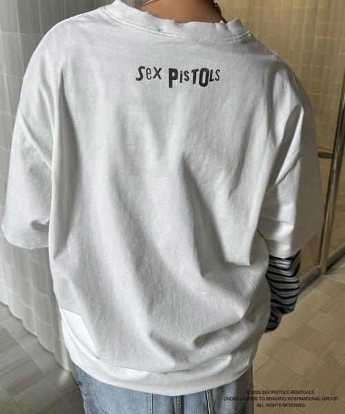 Ameri（アメリ） tシャツ Sex Pistols DAMAGE OVERSIZE TEE レディース