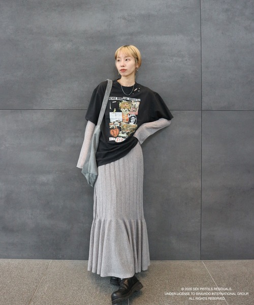 Ameri（アメリ） tシャツ Sex Pistols DAMAGE OVERSIZE TEE レディース