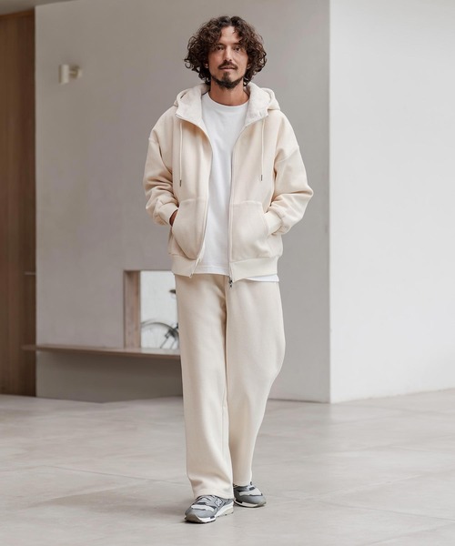 「CAMBIO」 ジップアップパーカー M ミックスグレー メンズの画像