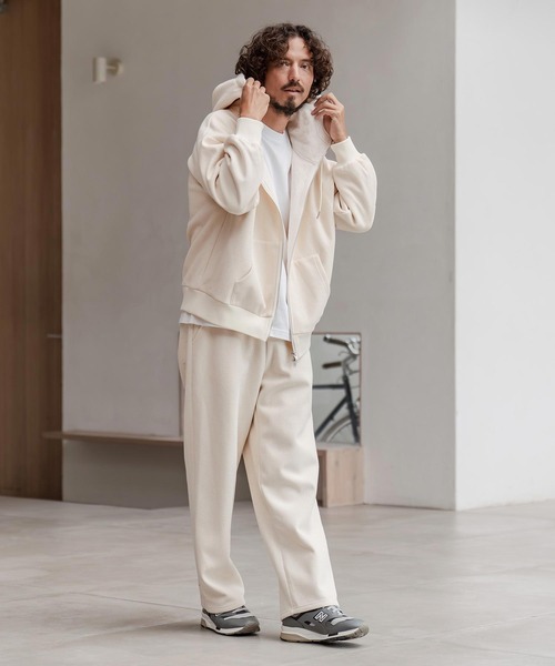 「CAMBIO」 ジップアップパーカー M ミックスグレー メンズの画像