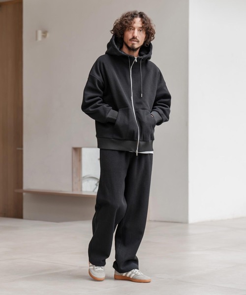 「CAMBIO」 ジップアップパーカー M ミックスグレー メンズの画像