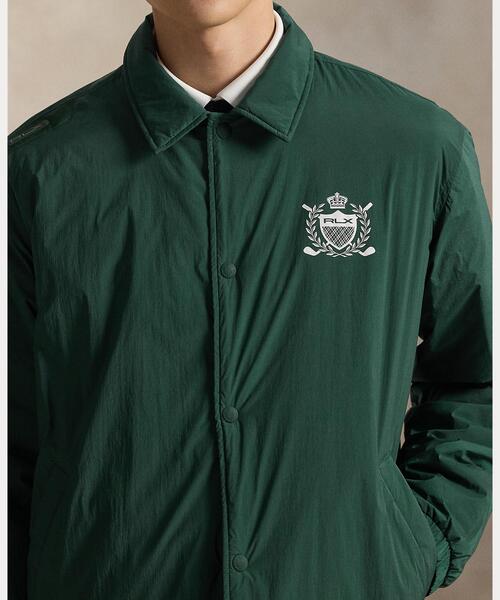 ブルゾン アウター クレストプリント コーチズ ジャケット メンズの画像