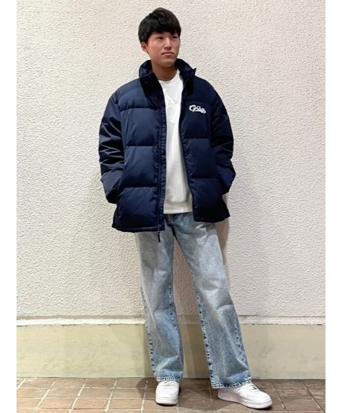 「GAP」 ジャケット L ネイビー メンズの画像