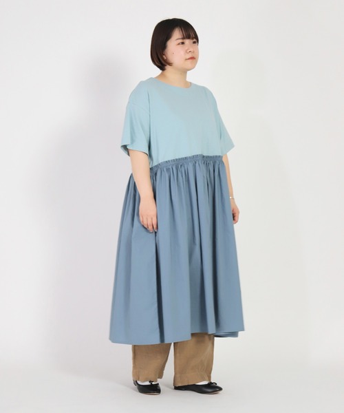 「Brocante」 半袖ワンピース 2 グレイッシュベージュ レディース_画像6