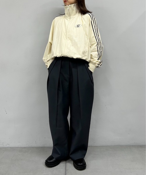 「WHO'S WHO gallery」 「sloppy」ナイロンブルゾン FREE アイボリー レディース_画像3