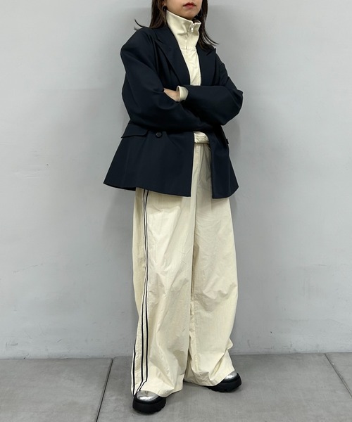 「WHO'S WHO gallery」 「sloppy」ナイロンブルゾン FREE アイボリー レディース_画像5