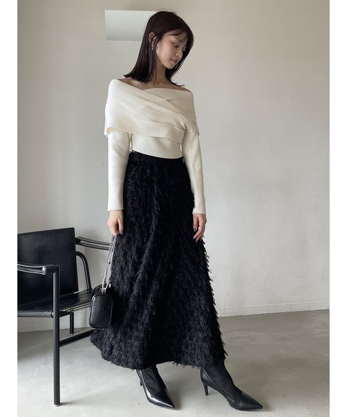 「SNIDEL」 フレアスカート 0 ホワイト レディースの画像