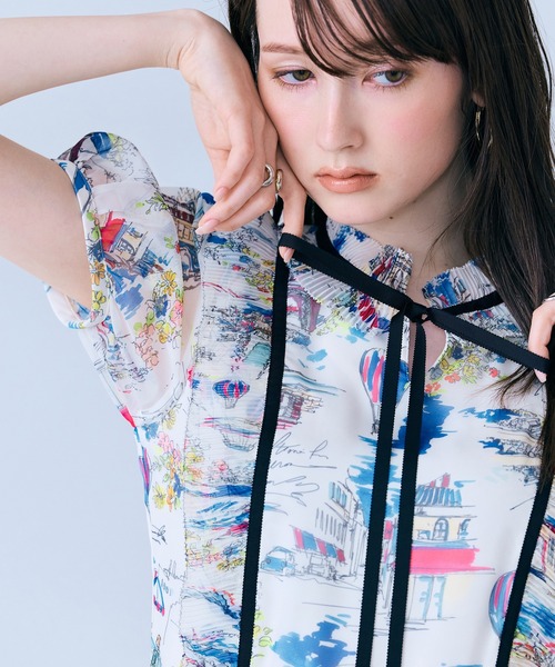 ワンピース パリプリントワンピースの画像