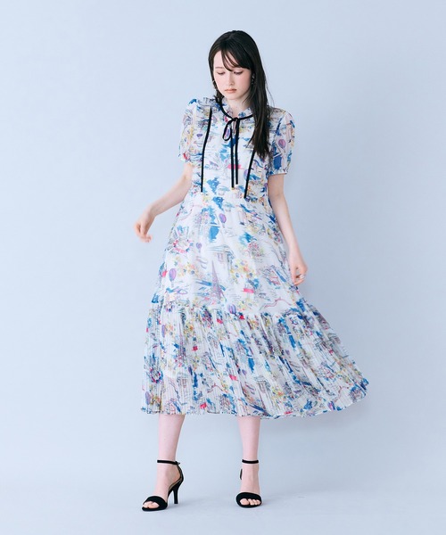 ワンピース パリプリントワンピースの画像