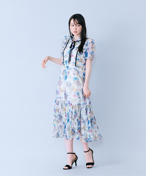 ワンピース パリプリントワンピースの画像