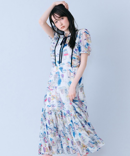 ワンピース パリプリントワンピースの画像