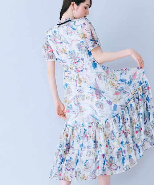 ワンピース パリプリントワンピースの画像