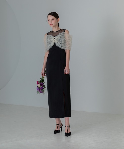 「Leja」 コンビワンピース MEDIUM ブラック レディースの画像