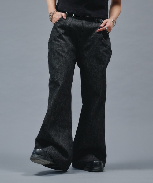 【期間限定値引き】【ANDER HUNK】デザインリジッドデニムジャケット ANDER HUNK デニムジャケット gジャン Studs Design Rigid Denim