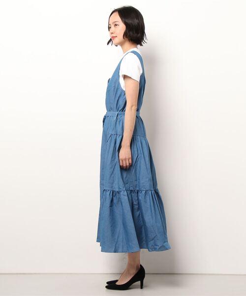 「Bou Jeloud」 サロペットスカート 38 インディゴブルー レディース_画像2
