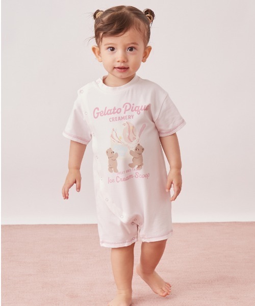gelato pique（ジェラートピケ） ベビー服 ロンパース 「BABY」アイス