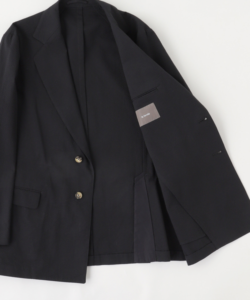 コート ジャケット la favola (ラ ファ―ボラ) 別注 Seersucker Semi Double JK メンズ レディースの画像