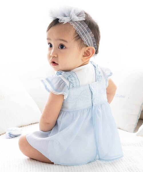 ベビー服 ロンパース 天竺チュニック付きカバーオールベビーの画像