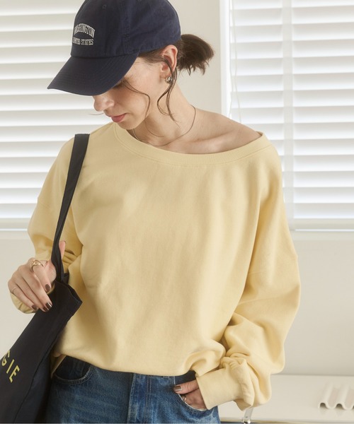 「ANGIE」 スウェットカットソー FREE ベージュ レディース_画像6