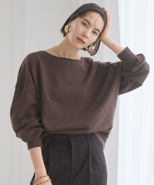 「ANGIE」 スウェットカットソー FREE ベージュ レディース_画像10