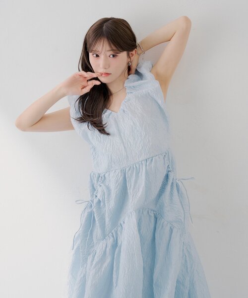 Chico（チコ） ワンピース 「SALON by Chico」パフスリーブバルーン 