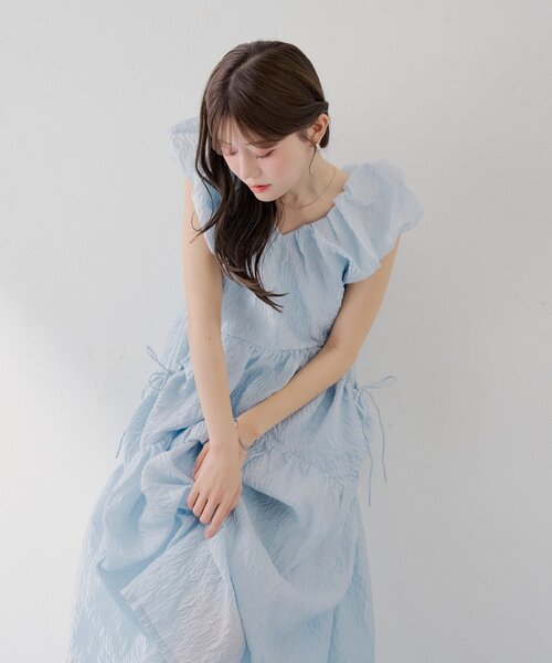 Chico（チコ） ワンピース 「SALON by Chico」パフスリーブバルーン