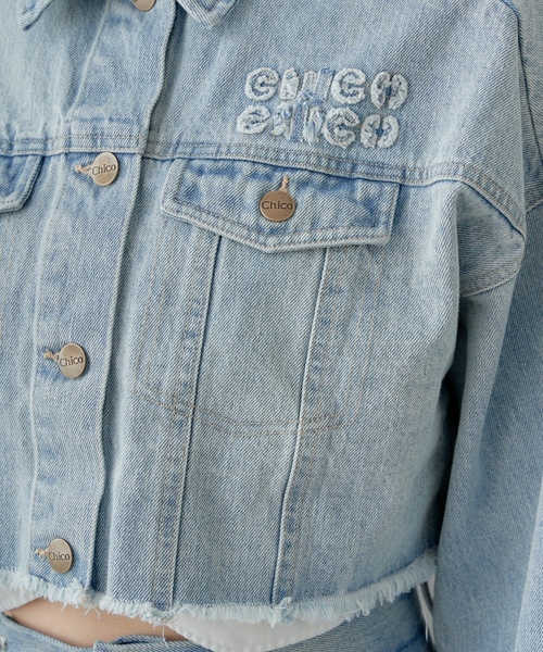 「Chico」 デニムジャケット FREE グレー レディース_画像9