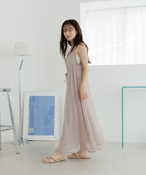 「flower」 サロペットスカート FREE ベージュ レディース_画像5