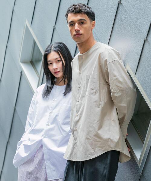 「THOMAS MASON」 長袖シャツ「URBAN RESEARCHコラボ」 LARGE ベージュ メンズ_画像7