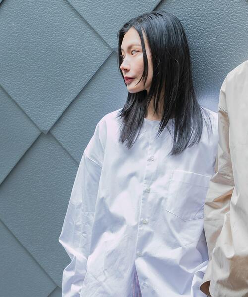 「THOMAS MASON」 長袖シャツ「URBAN RESEARCHコラボ」 LARGE ベージュ メンズ_画像8