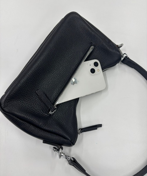 soeur バッグ ショルダーバッグ ブラック 黒 soeur（スール） ショルダーバッグ バッグ ○SOEUR/2WAYレザーハーフ