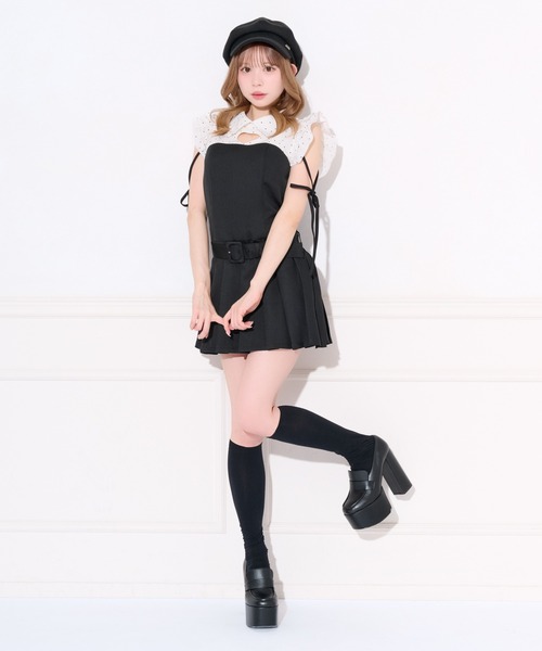 apres jour（アプレジュール） ワンピース 半袖 デコルテハートカット 