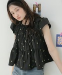 ブラウス シャツ 半袖 「Original」刺...の詳細画像1