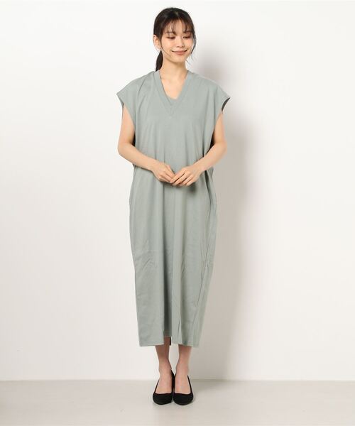 「TITE IN THE STORE」 「CHIGNON」半袖ワンピース 38 グレー レディース_画像5