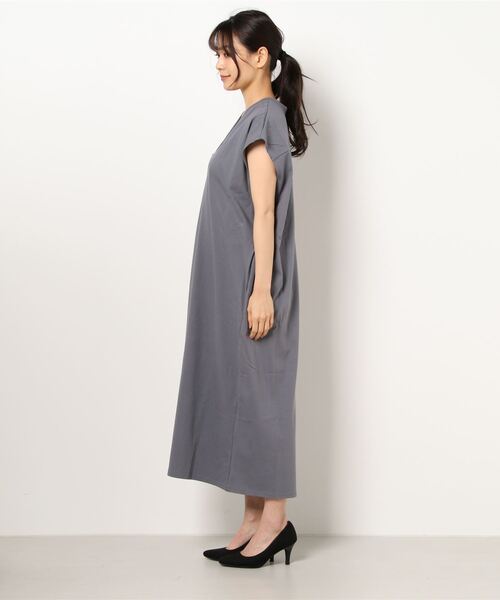 「TITE IN THE STORE」 「CHIGNON」半袖ワンピース 38 グレー レディース_画像7
