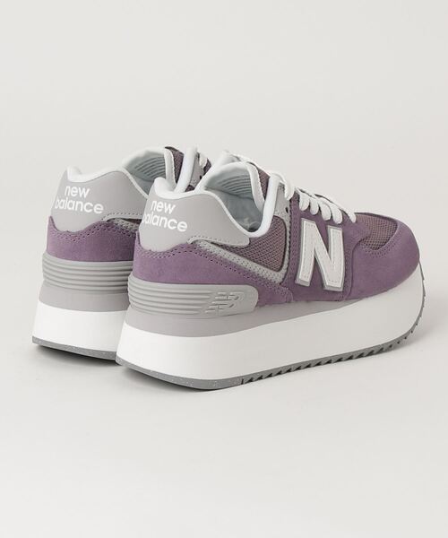 「New Balance」 ローカットスニーカー 24.5cm ブラウン レディース_画像2