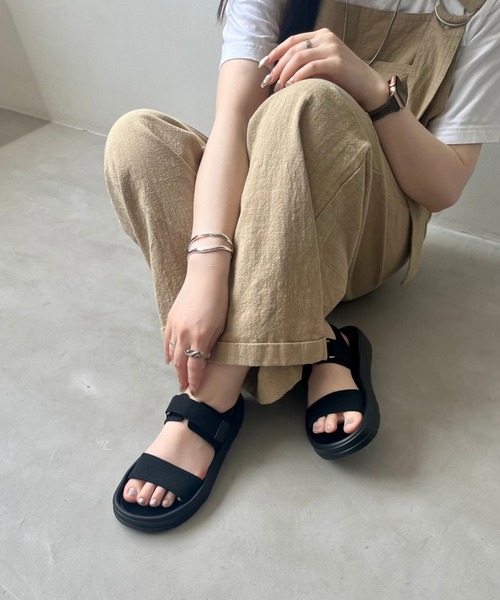 「ORiental TRaffic」 フラットサンダル M ブラウン レディース_画像9