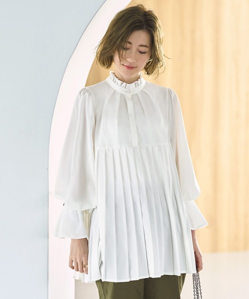 「RUIRUE BOUTIQUE」 長袖チュニック S ホワイト レディース_画像2