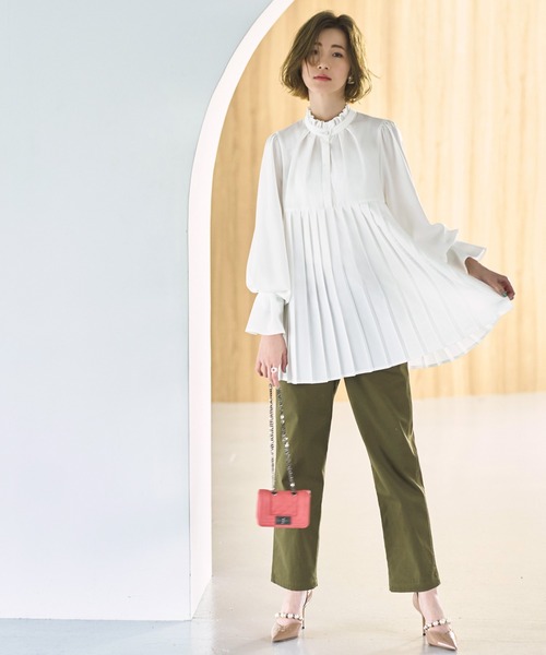 「RUIRUE BOUTIQUE」 長袖チュニック S ホワイト レディース_画像4
