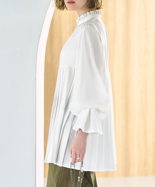 「RUIRUE BOUTIQUE」 長袖チュニック S ホワイト レディース_画像5