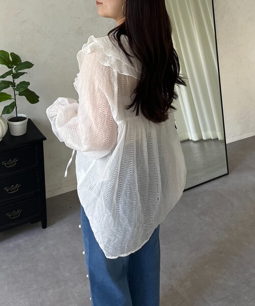 「prose verse」 長袖ブラウス LARGE イエロー レディース_画像9