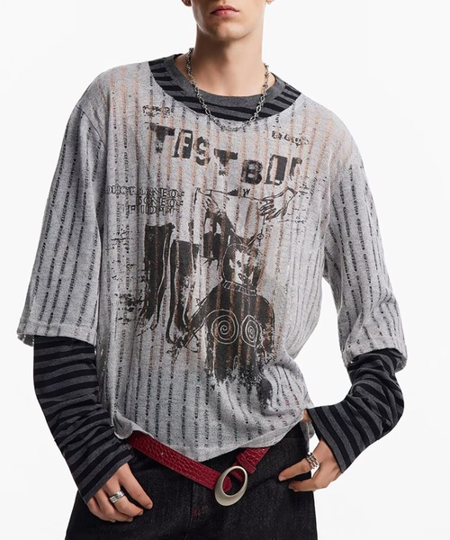 FreeZone tシャツ 「ユニセックス」グラフィックフェイクレイヤード