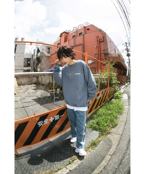 トレーナー スウェット 「mahagrid/マハグリッド」W.C.S RACING TEAM SWEATSHIRT/レーシングデザイン スウェットシャ W.C.S RACING TEAM SWEATSHIRT[LIGHT GREY] - MAHAGRID