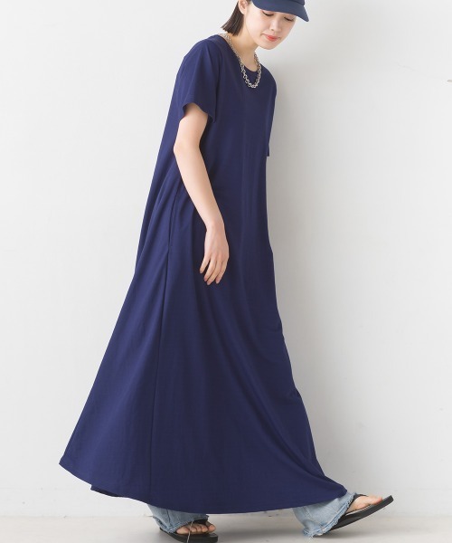 OMNES Another Edition ワンピース 接触冷感レーヨンナイロンライン