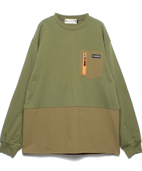 JUGLANS tシャツ 「WILDERNESS EXPERIENCE」Nylon switching