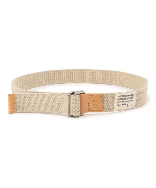 新品未使用タグ付きCHERVO ベージュ/オレンジライン カジュアル ベルト AVIREX（アヴィレックス） ベルト AVIREX STRETCH BELT/ ストレッチ