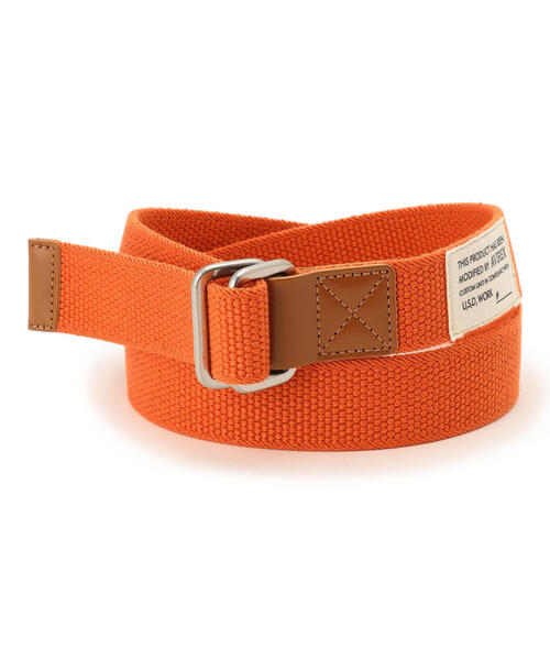 新品未使用タグ付きCHERVO ベージュ/オレンジライン カジュアル ベルト AVIREX（アヴィレックス） ベルト AVIREX STRETCH BELT/ ストレッチ