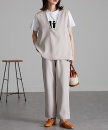 RANAN 深Vネックベストセットアップ 2点セット＞深Vネックベストセットアップ（セットアップ